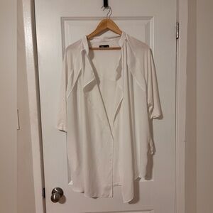 LNBF Bamboo White Open Front Cardigan